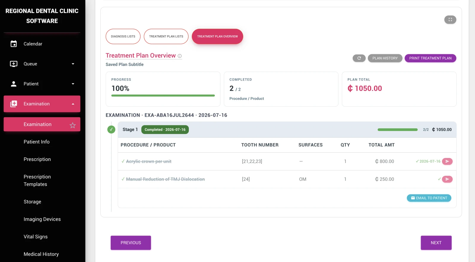 Treatment Plans in Stages — DentalKing dental software